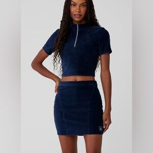 ALO Micro Corduroy Winter Break Set - Navy Blue